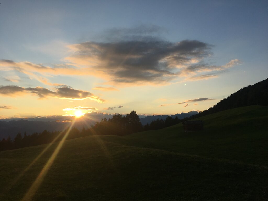 11.08.2018 Sonnenuntergang an der Kreuzwiesenhütte